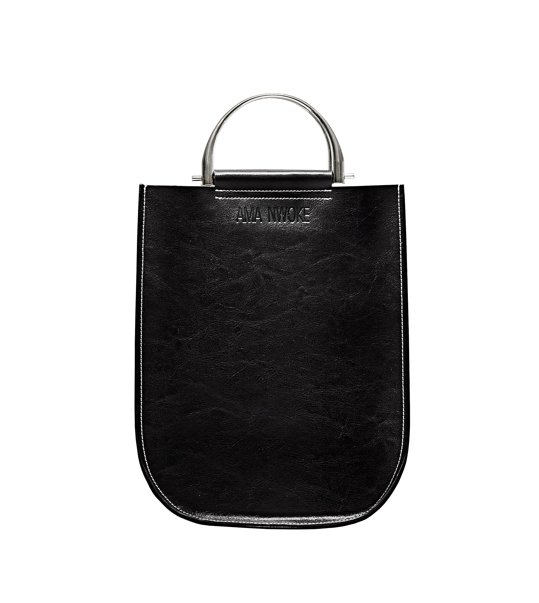 Black soft leather discount tote