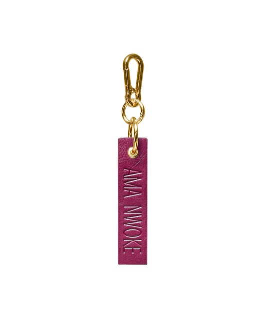 leather keychain- Gold