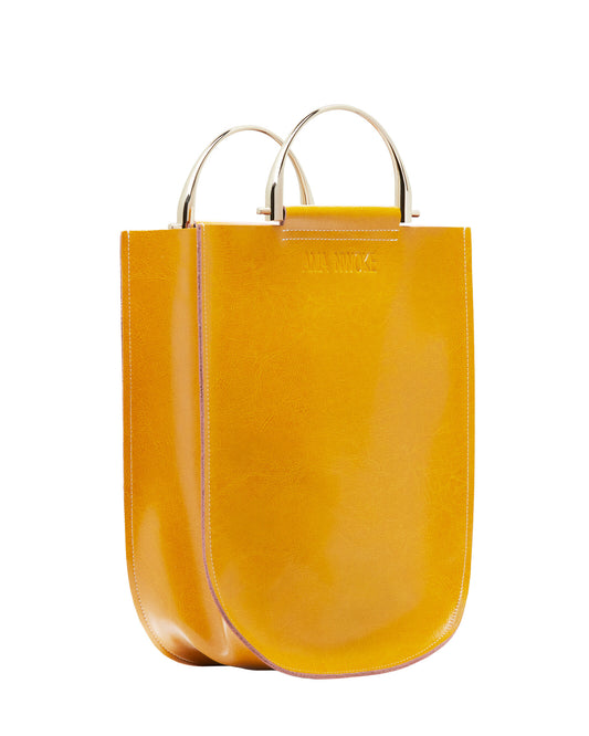 Gold Handle-Soft Leather Tote