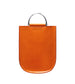 Soft Leather Tote in cognac brown- Silver Handle
