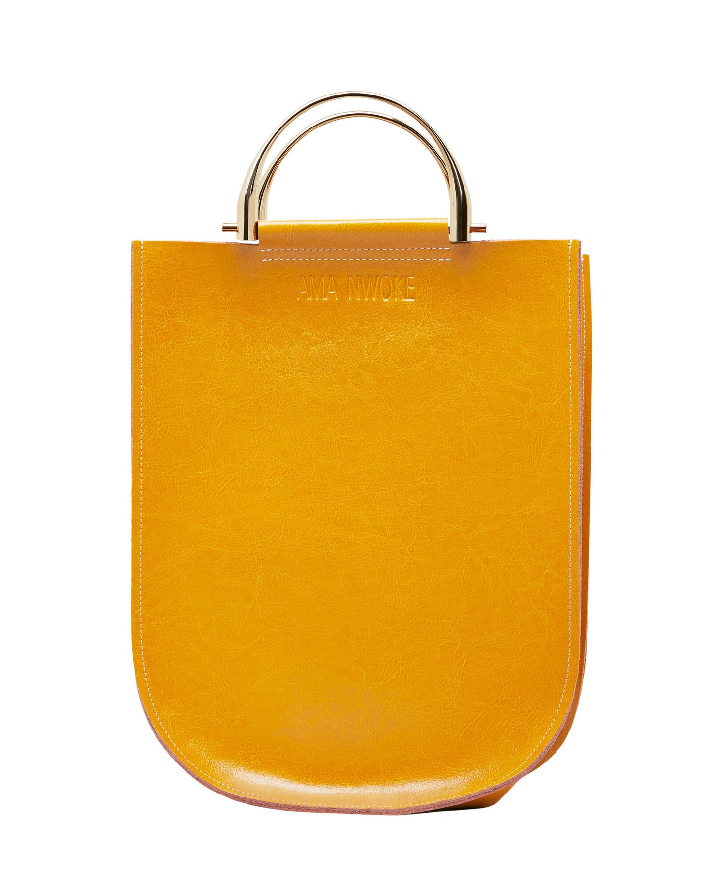 Gold Handle-Soft Leather Tote